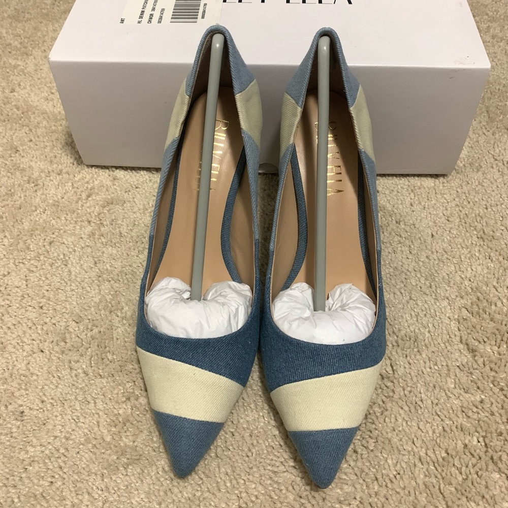 Billy Ella - Denim High Heel Shoe - Size: 7